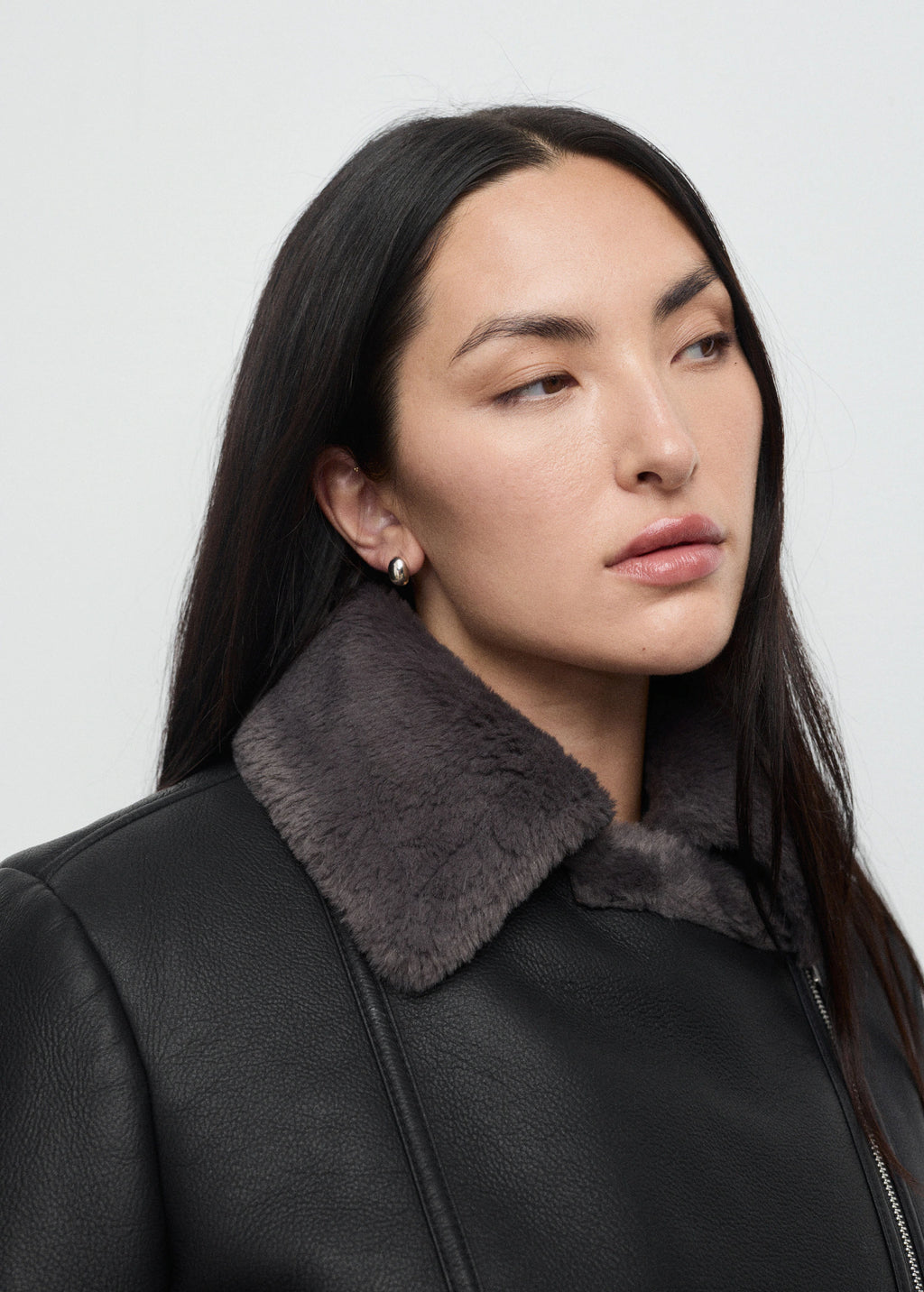 Faux Fur Biker Jacket