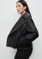 Faux Fur Biker Jacket