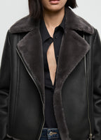 Faux Fur Biker Jacket