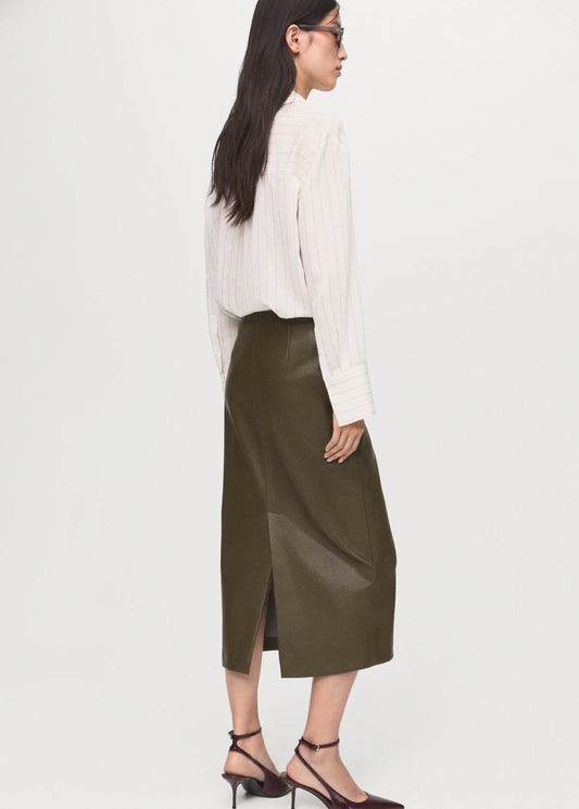 Faux Leather Pencil Skirt