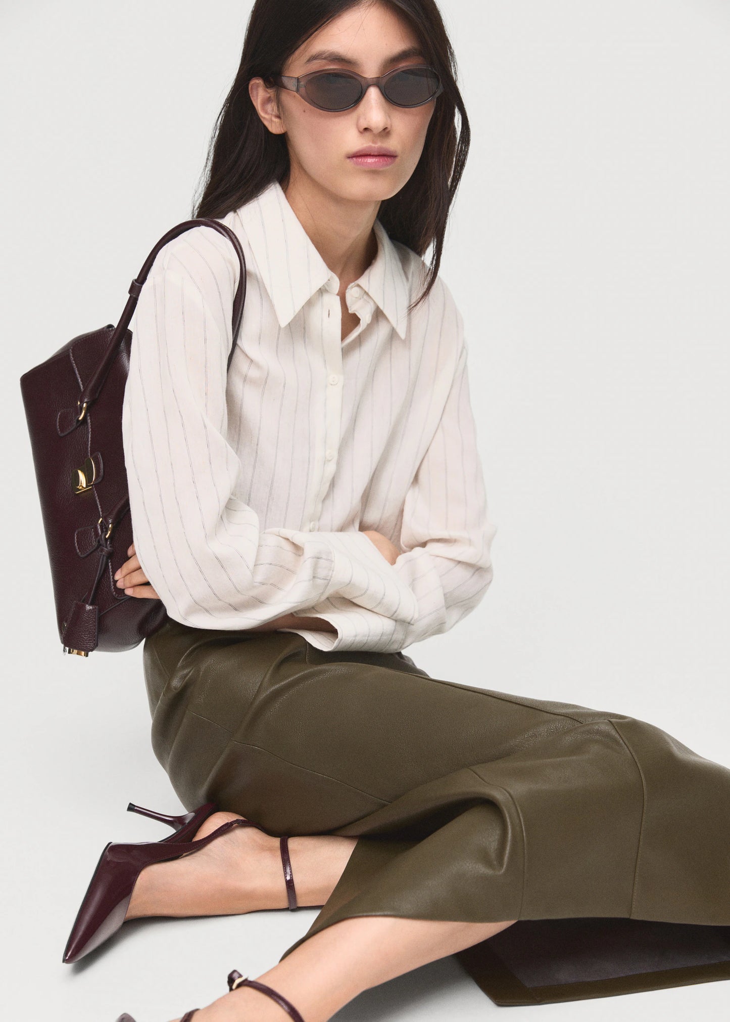 Faux Leather Pencil Skirt