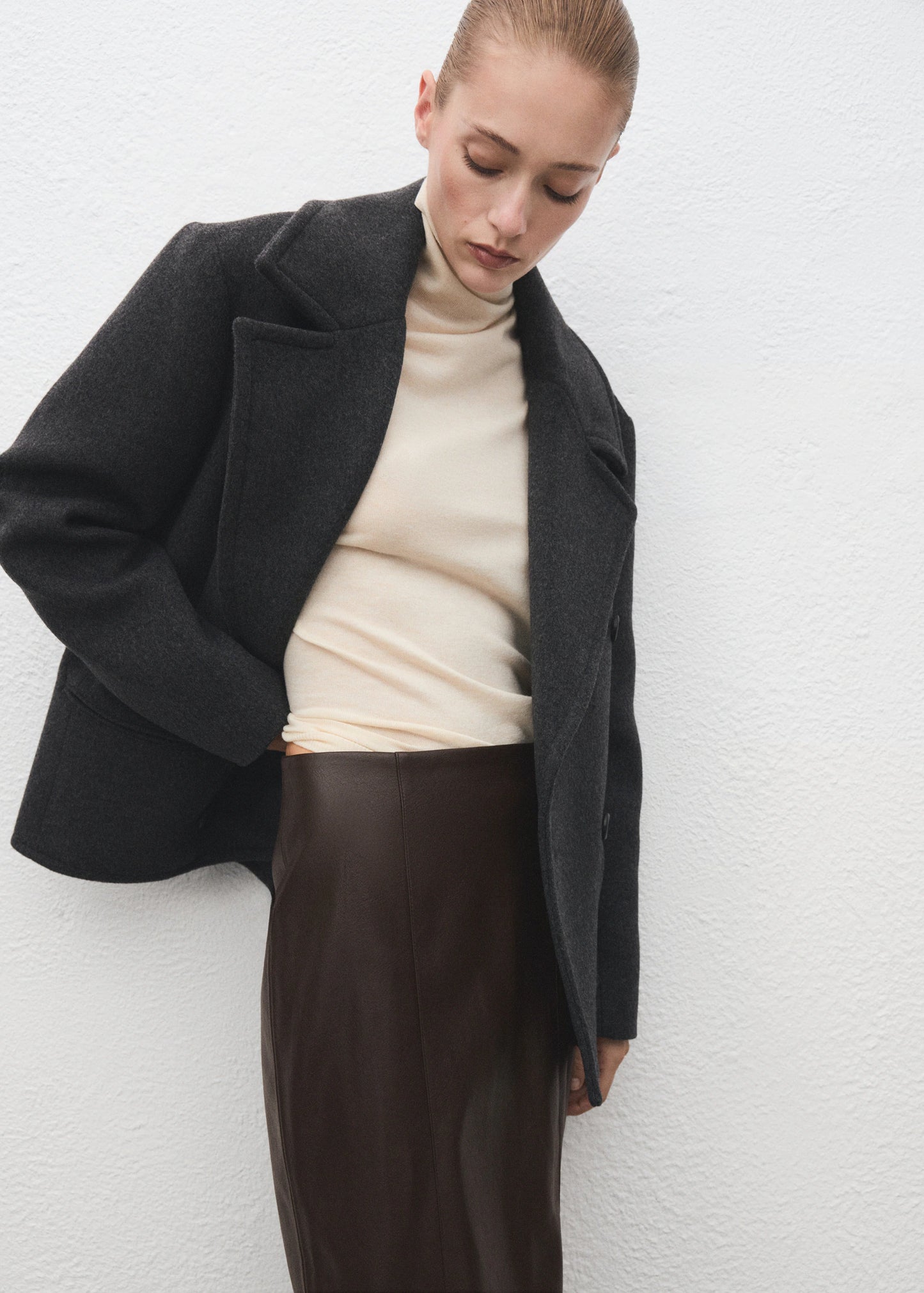 Faux Leather Pencil Skirt