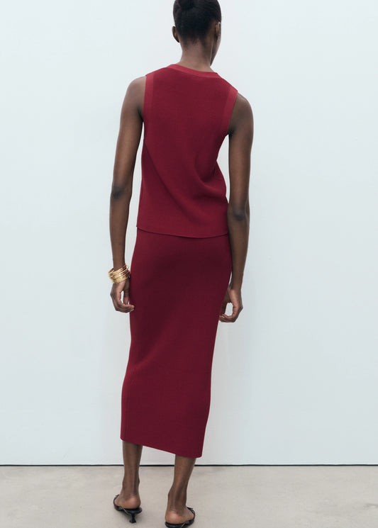 Fine Knit Midi Skirt