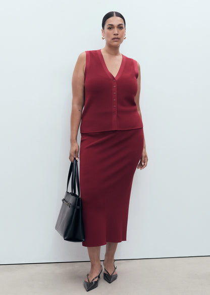 Fine Knit Midi Skirt