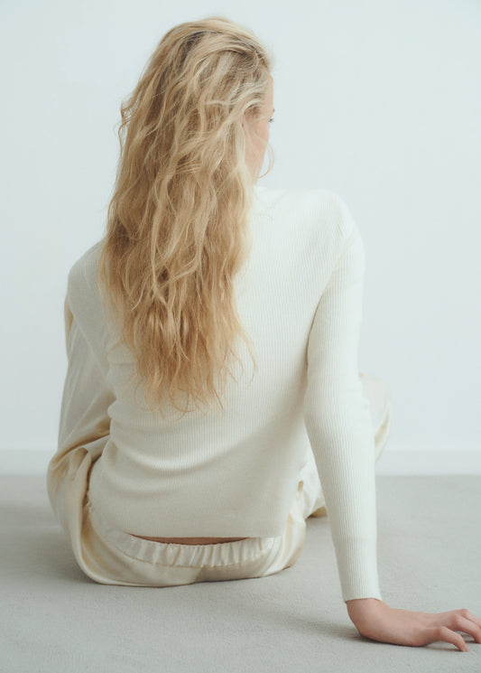 Fine Rib Knit Cardigan