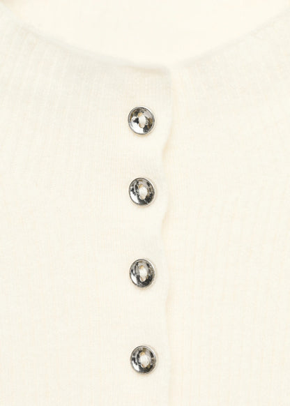 Fine Rib Knit Cardigan