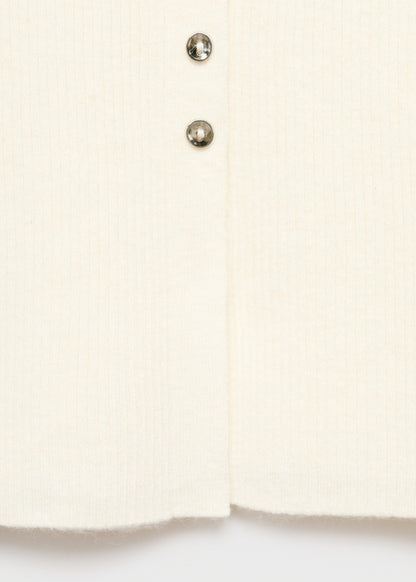 Fine Rib Knit Cardigan