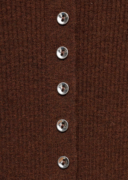 Fine Rib Knit Cardigan