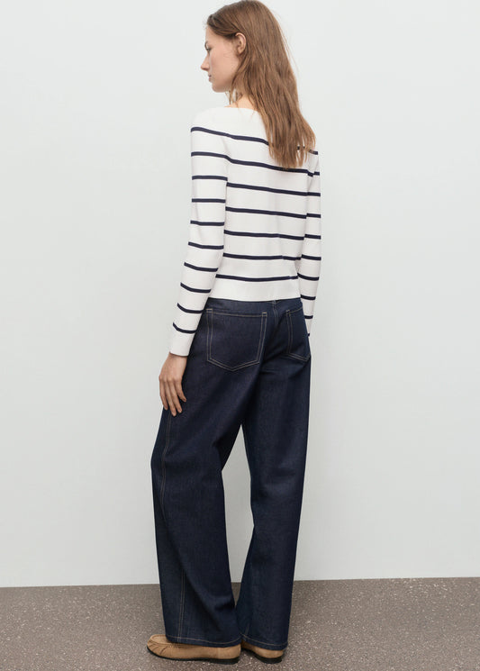 Fine Knit Boat Neck Sweater