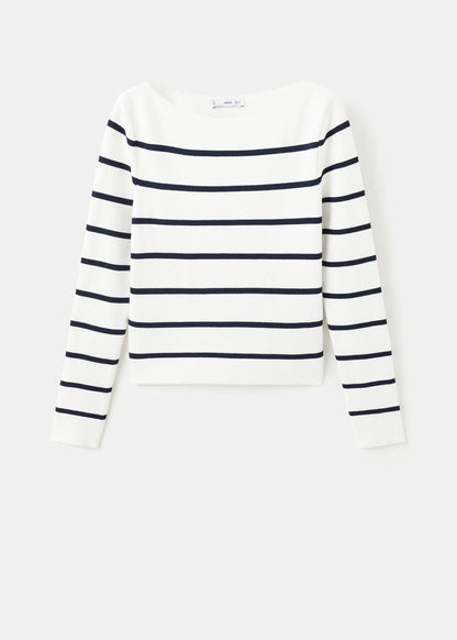 Fine Knit Boat Neck Sweater
