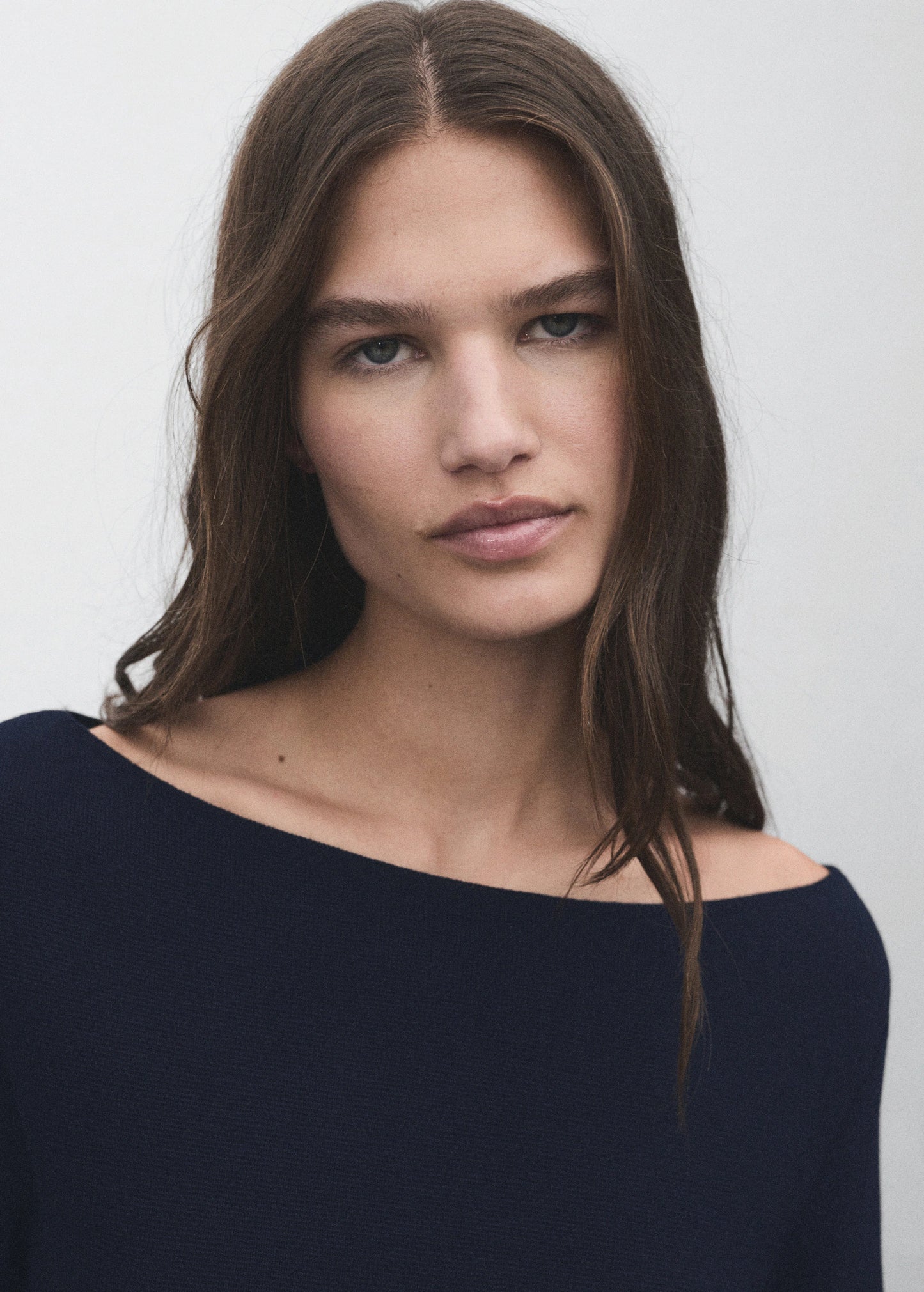 Fine Knit Boat Neck Sweater