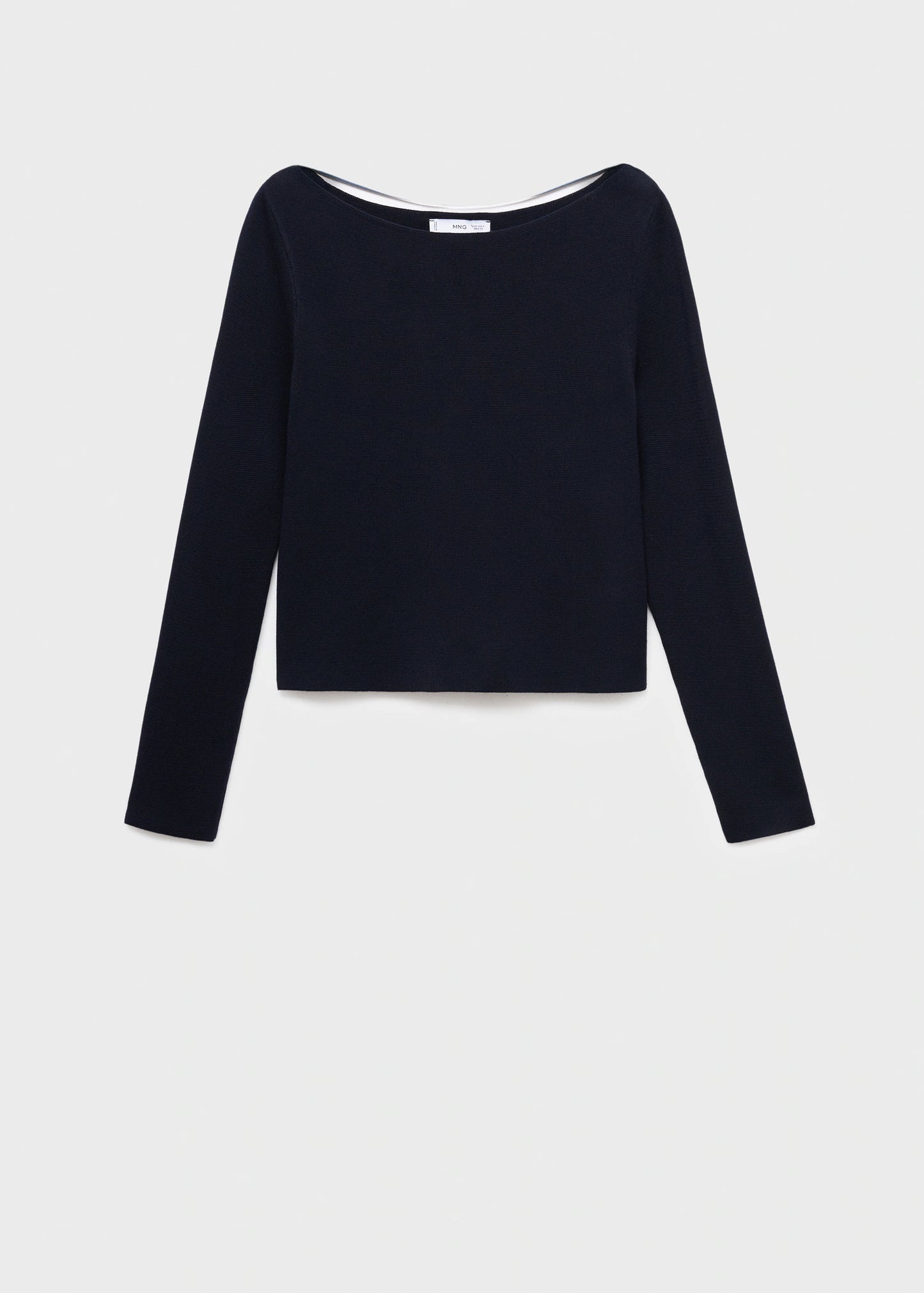 Fine Knit Boat Neck Sweater