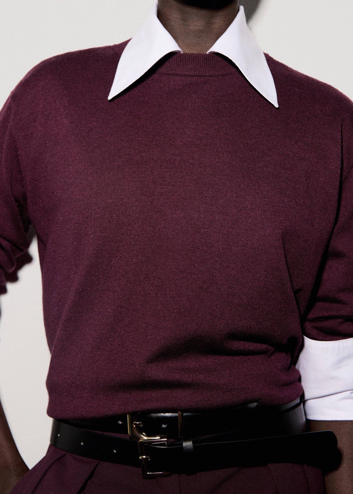 Fine Knit Crew Neck Sweater