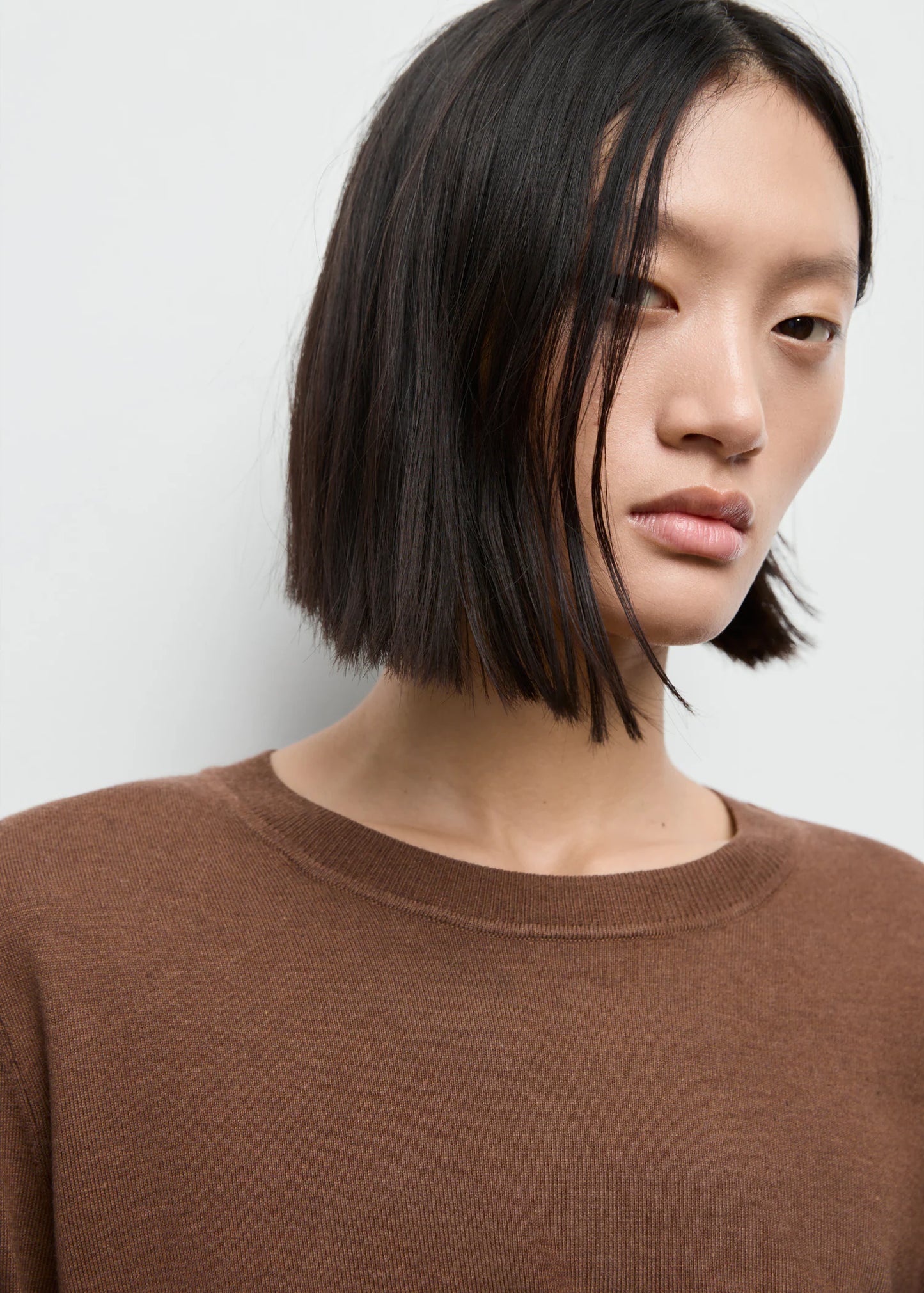 Fine Knit Crew Neck Sweater