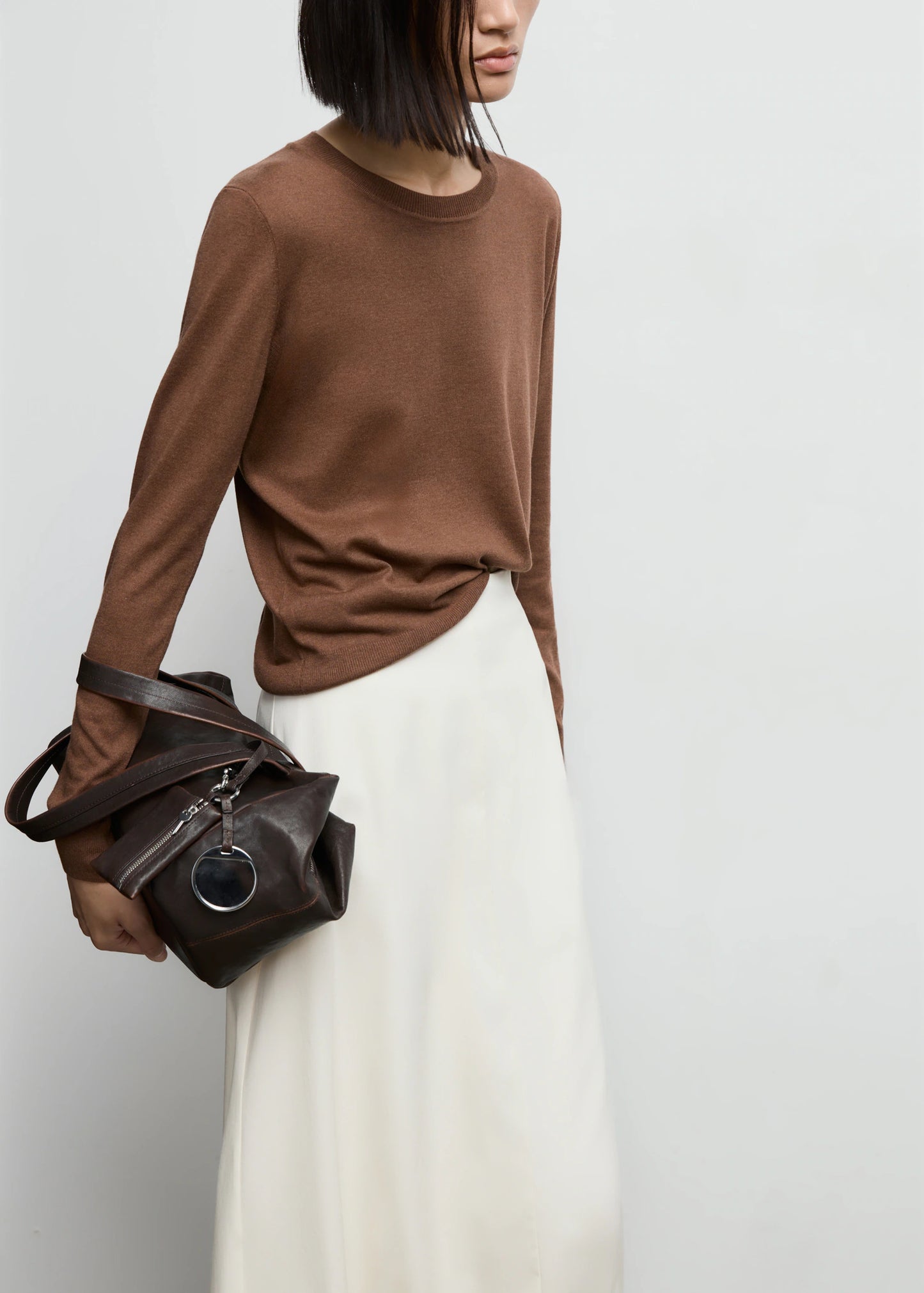 Fine Knit Crew Neck Sweater