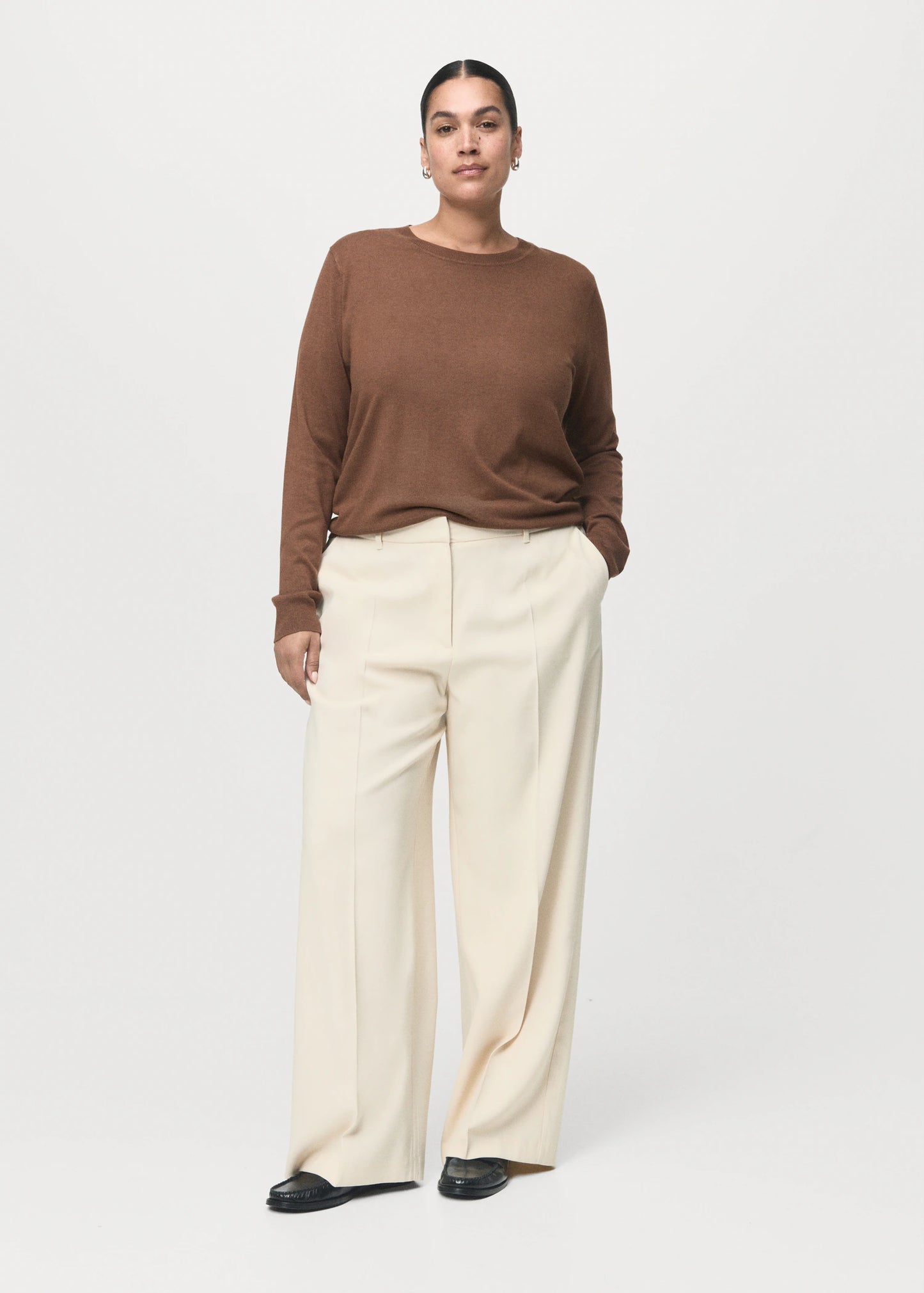 Fine Knit Crew Neck Sweater