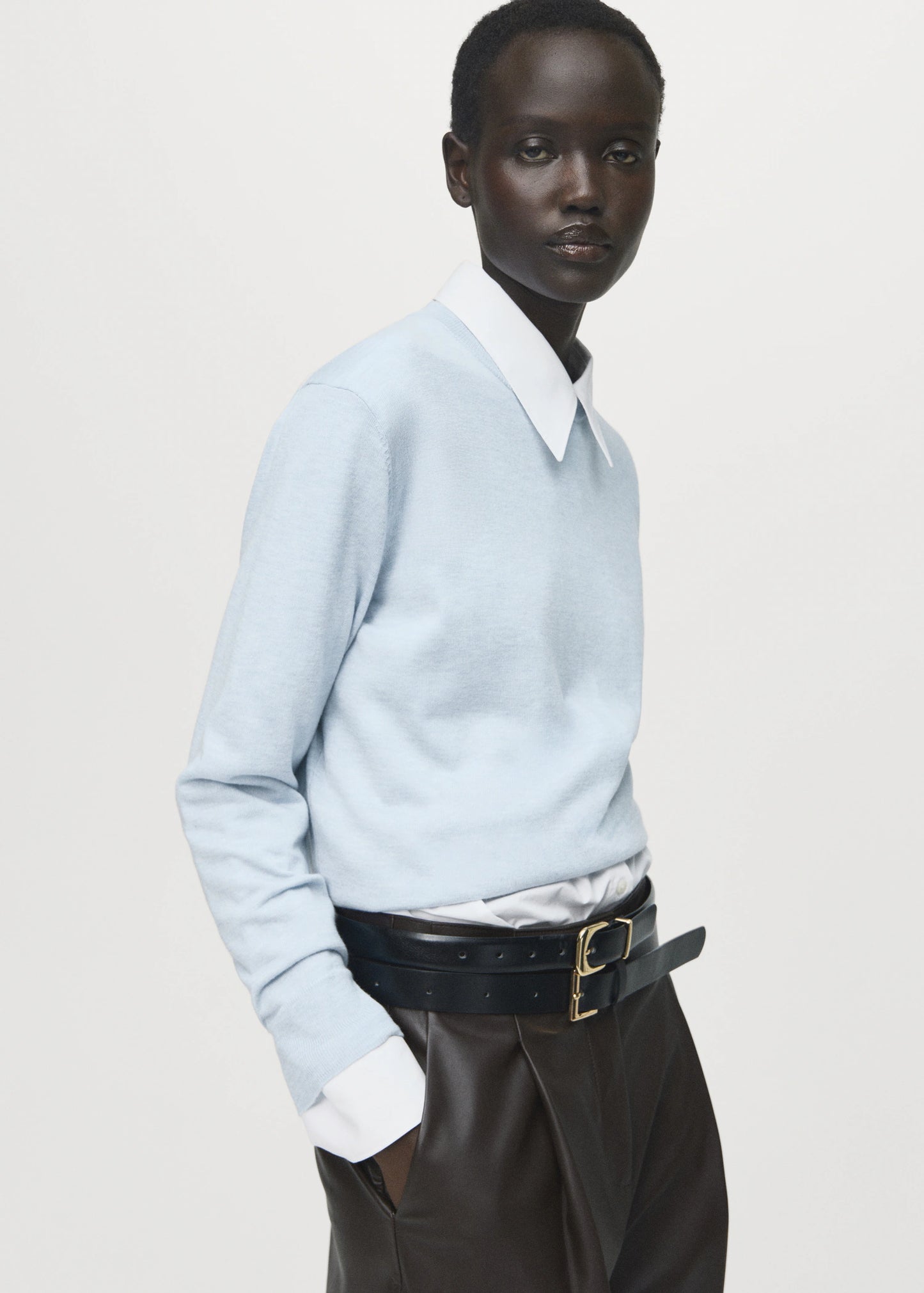 Fine Knit Crew Neck Sweater