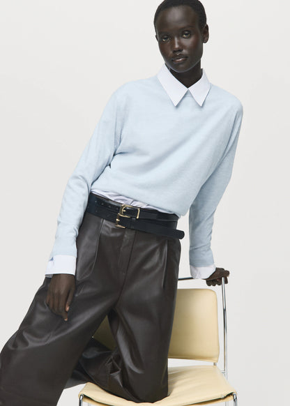 Fine Knit Crew Neck Sweater