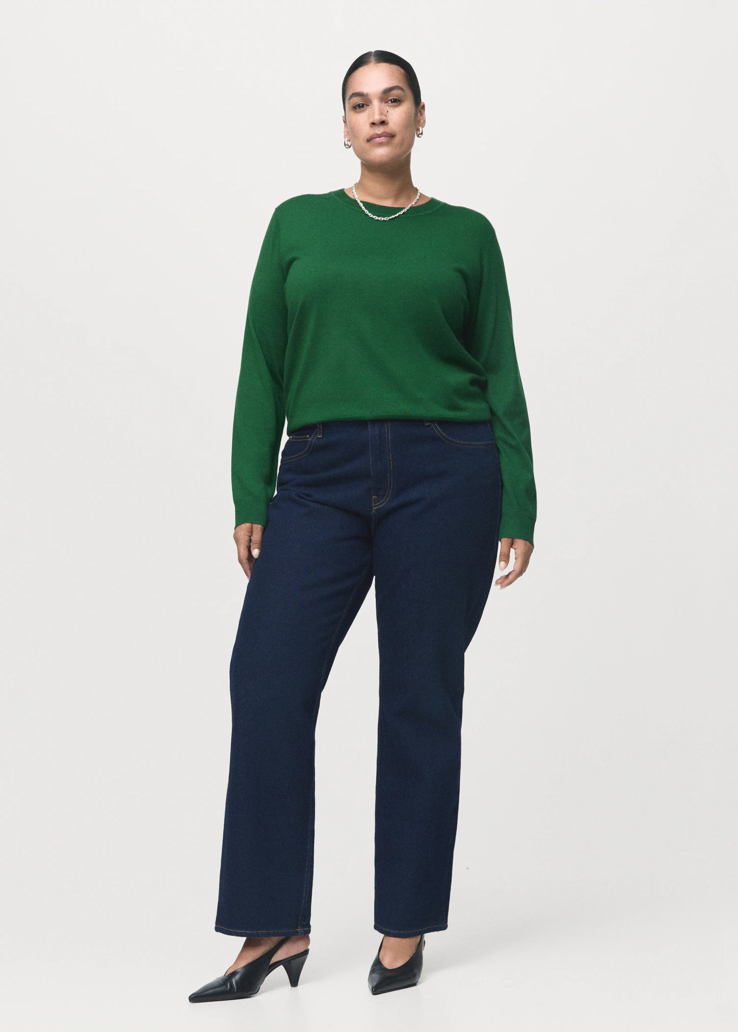 Fine Knit Crew Neck Sweater