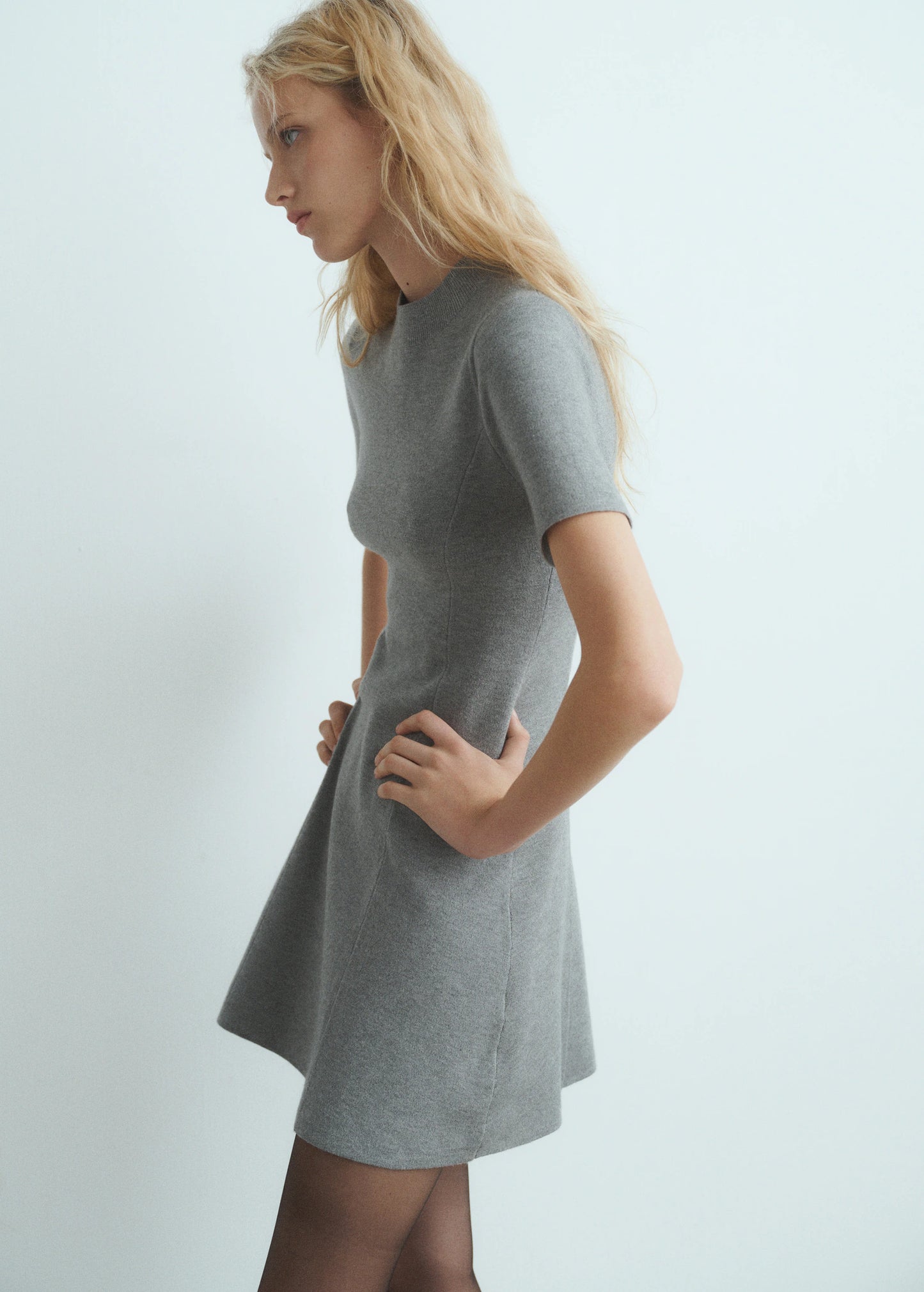 Fine Knit Flared Dress