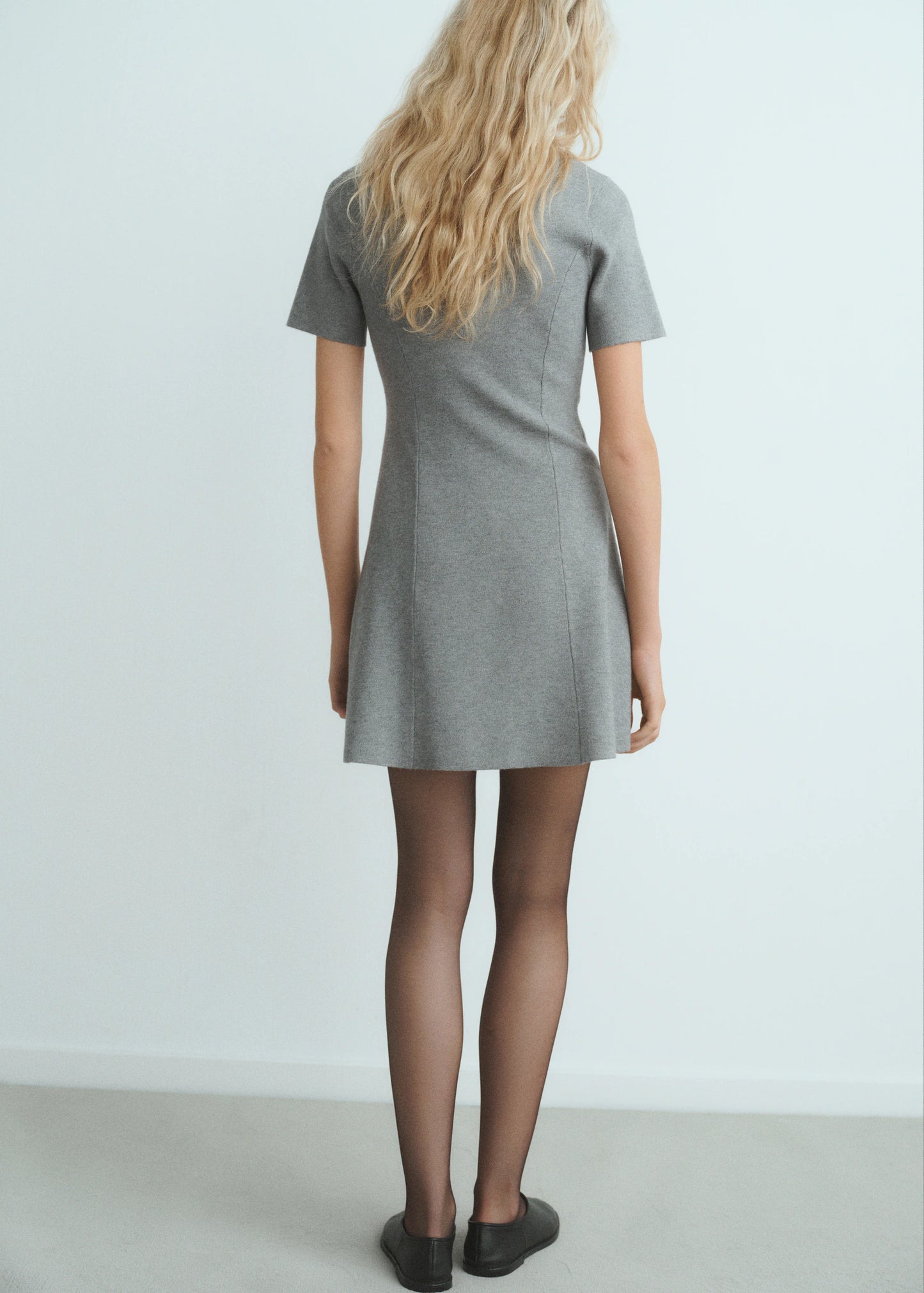 Fine Knit Flared Dress