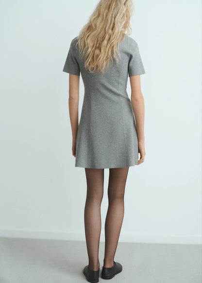Fine Knit Flared Dress