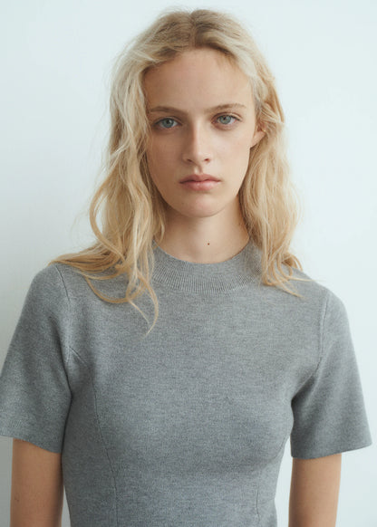 Fine Knit Flared Dress