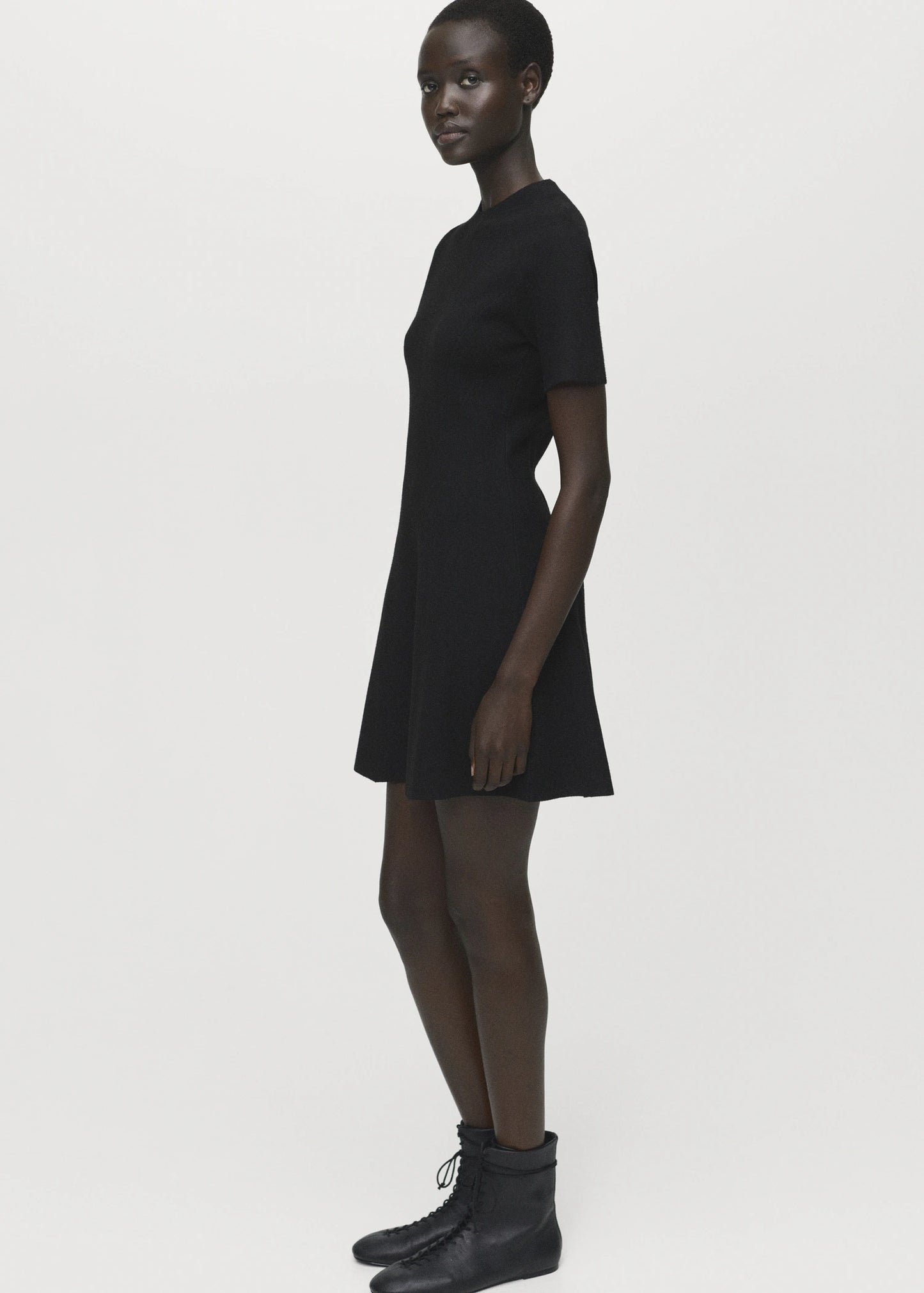 Fine Knit Flared Dress