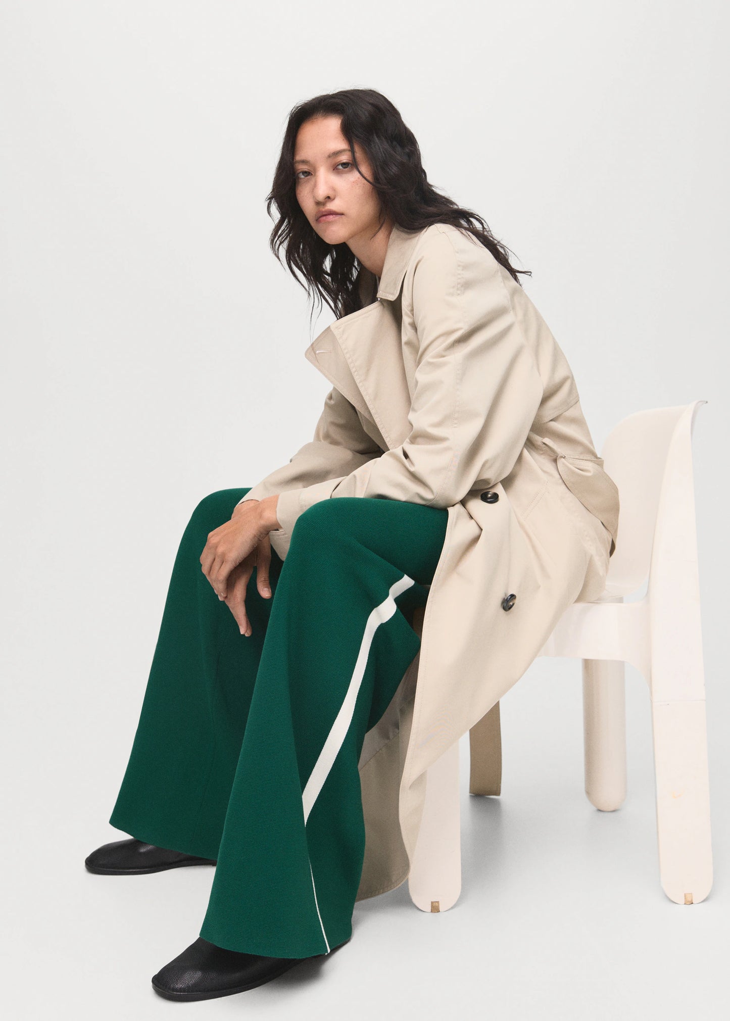 Fine Knit Straight Fit Trousers