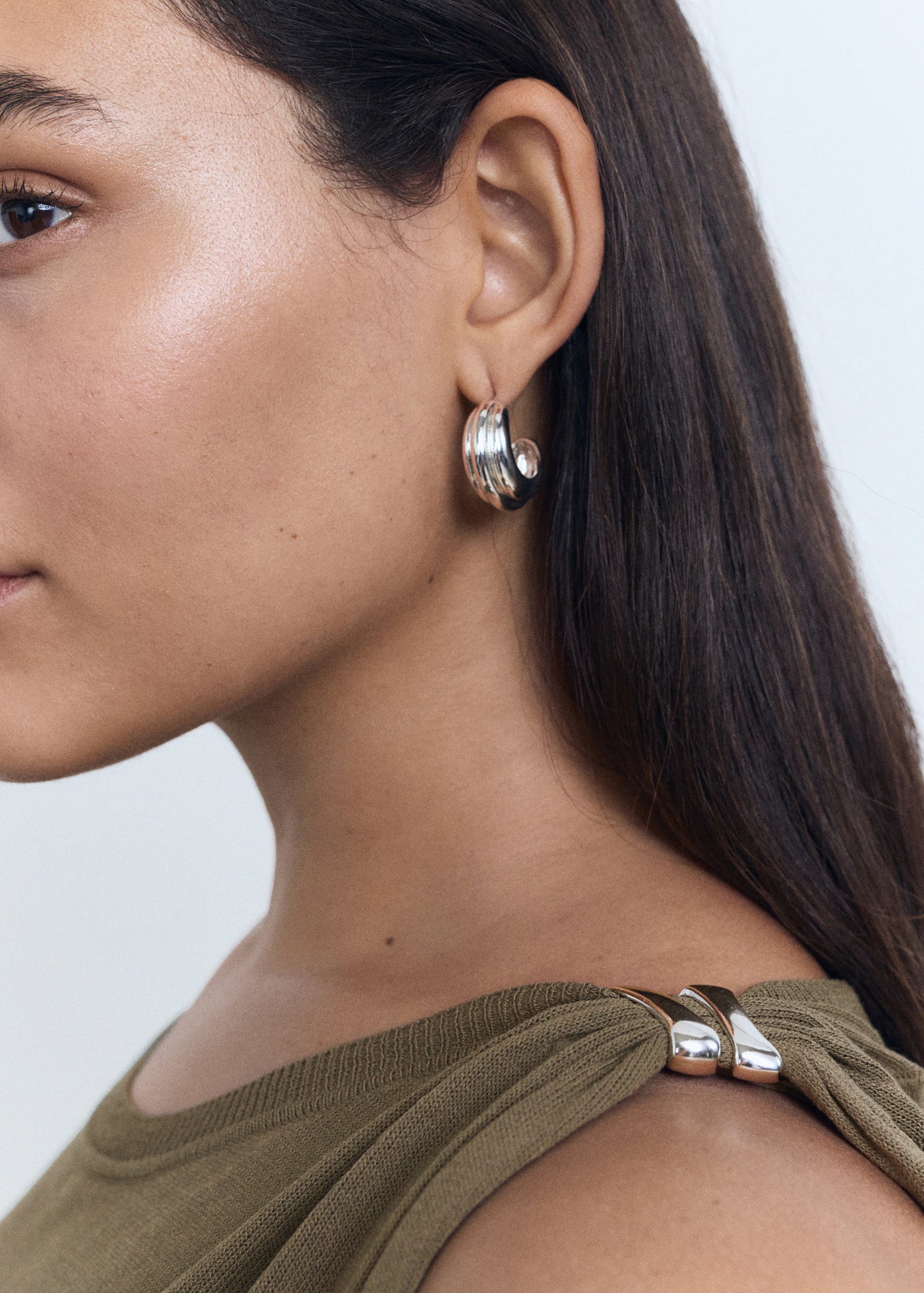 Fine Knit Sweater With Metallic Detail