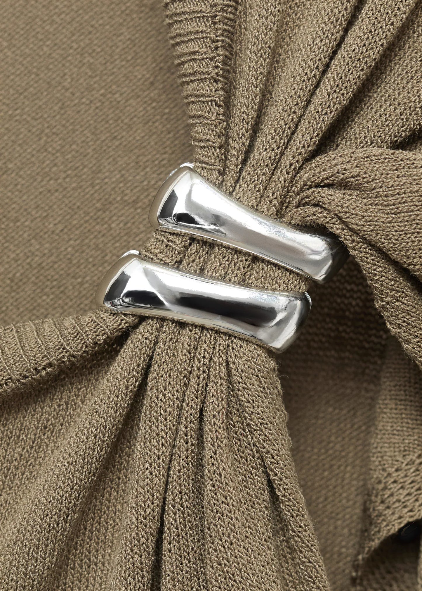 Fine Knit Sweater With Metallic Detail