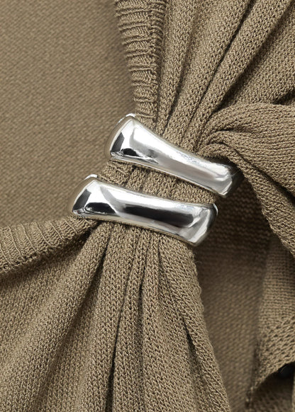 Fine Knit Sweater With Metallic Detail