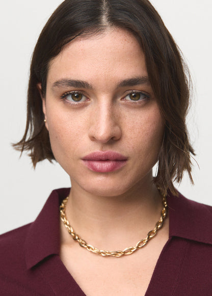 Fine Knit Sweater With Shirt Collar