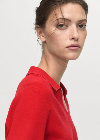 Fine Knit V Neck Sweater