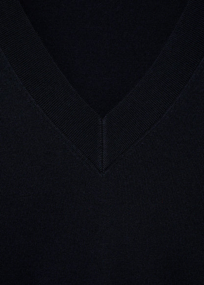Fine Knit V Neck Sweater