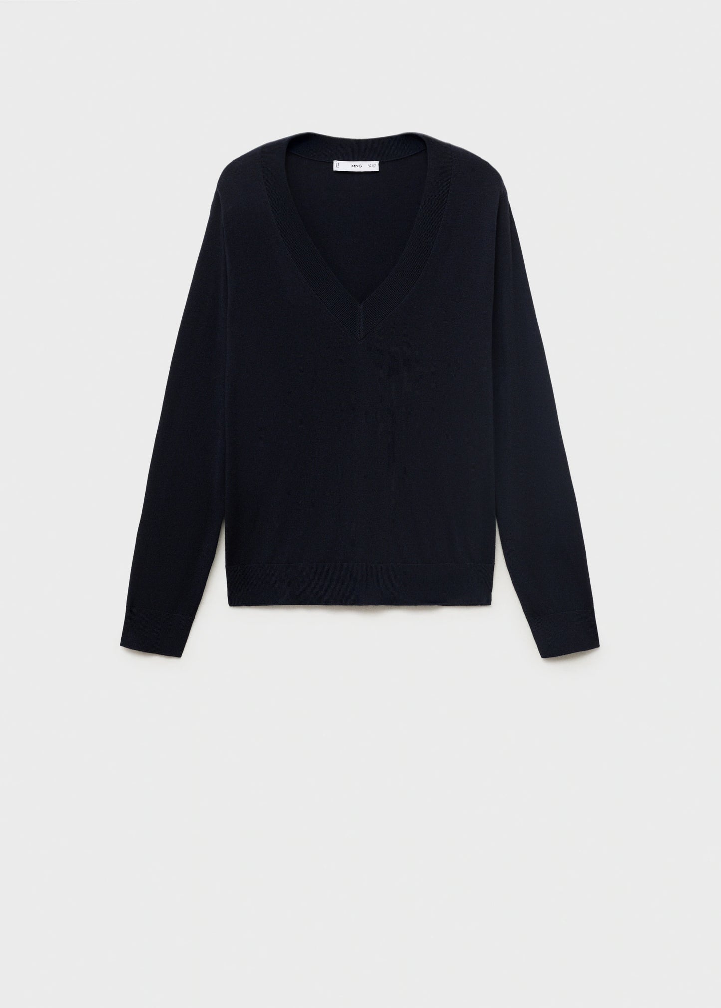 Fine Knit V Neck Sweater