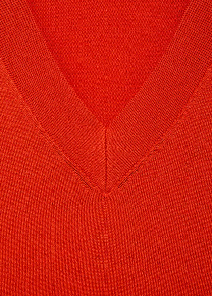 Fine Knit V Neck Sweater