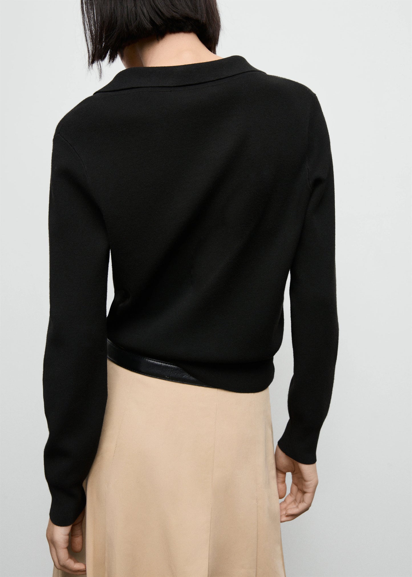 Fine Knit V Neck Sweater