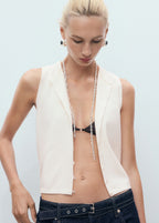 Fine Knit Waistcoat With Buttons