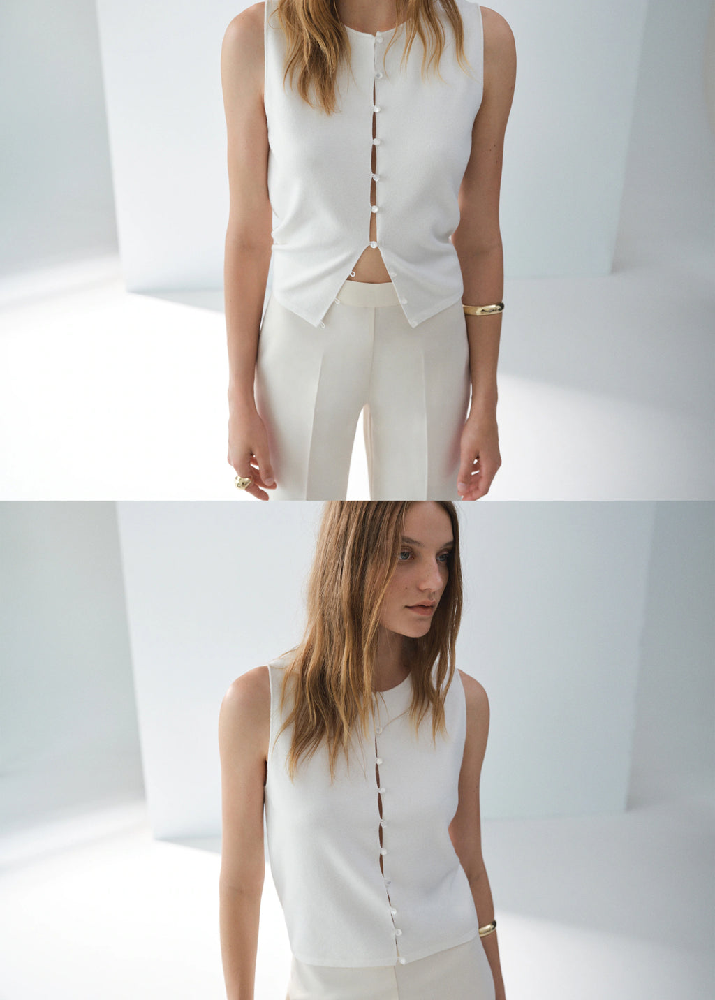 Fine Knit Waistcoat With Buttons