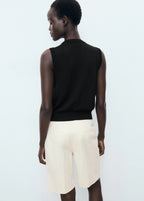 Fine Knit Waistcoat With Buttons