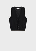 Fine Knit Waistcoat With Buttons