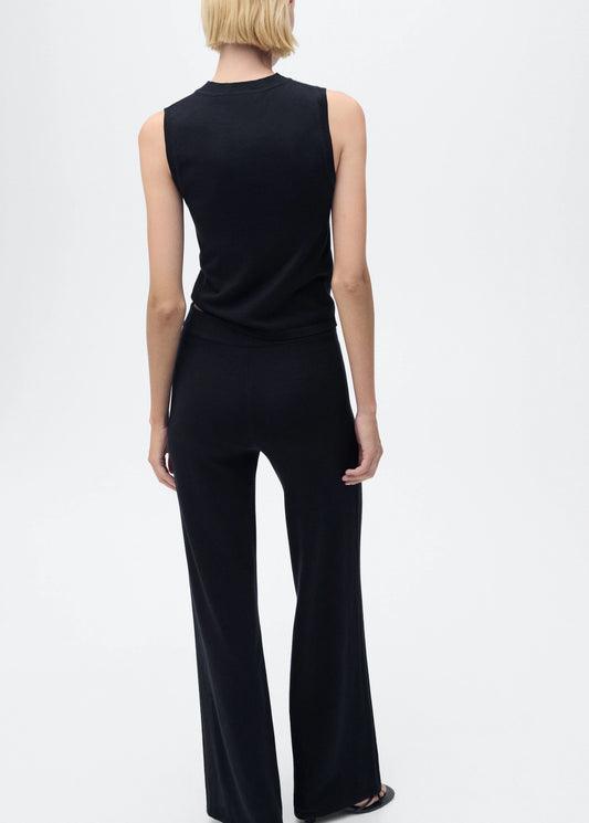 Fine Knit Wide Leg Trousers