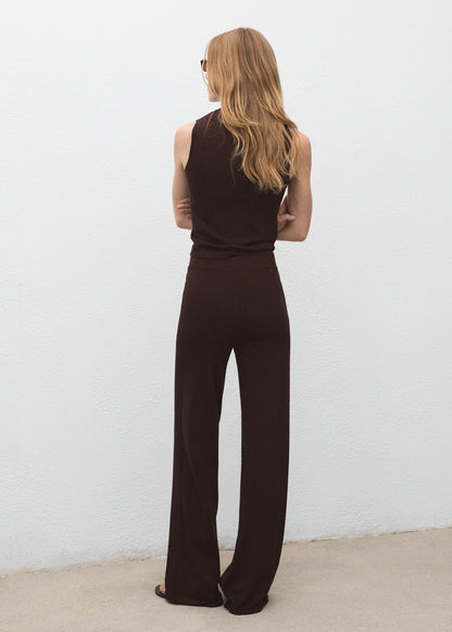 Fine Knit Wide Leg Trousers