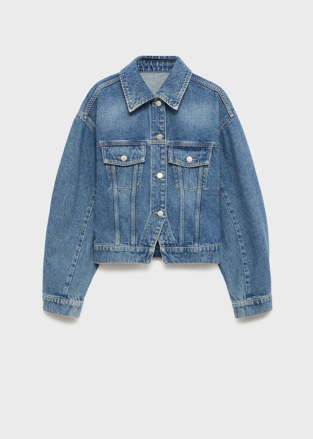 Fitted Denim Jacket With Pockets