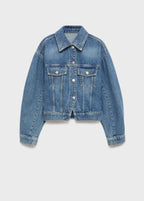 Fitted Denim Jacket With Pockets