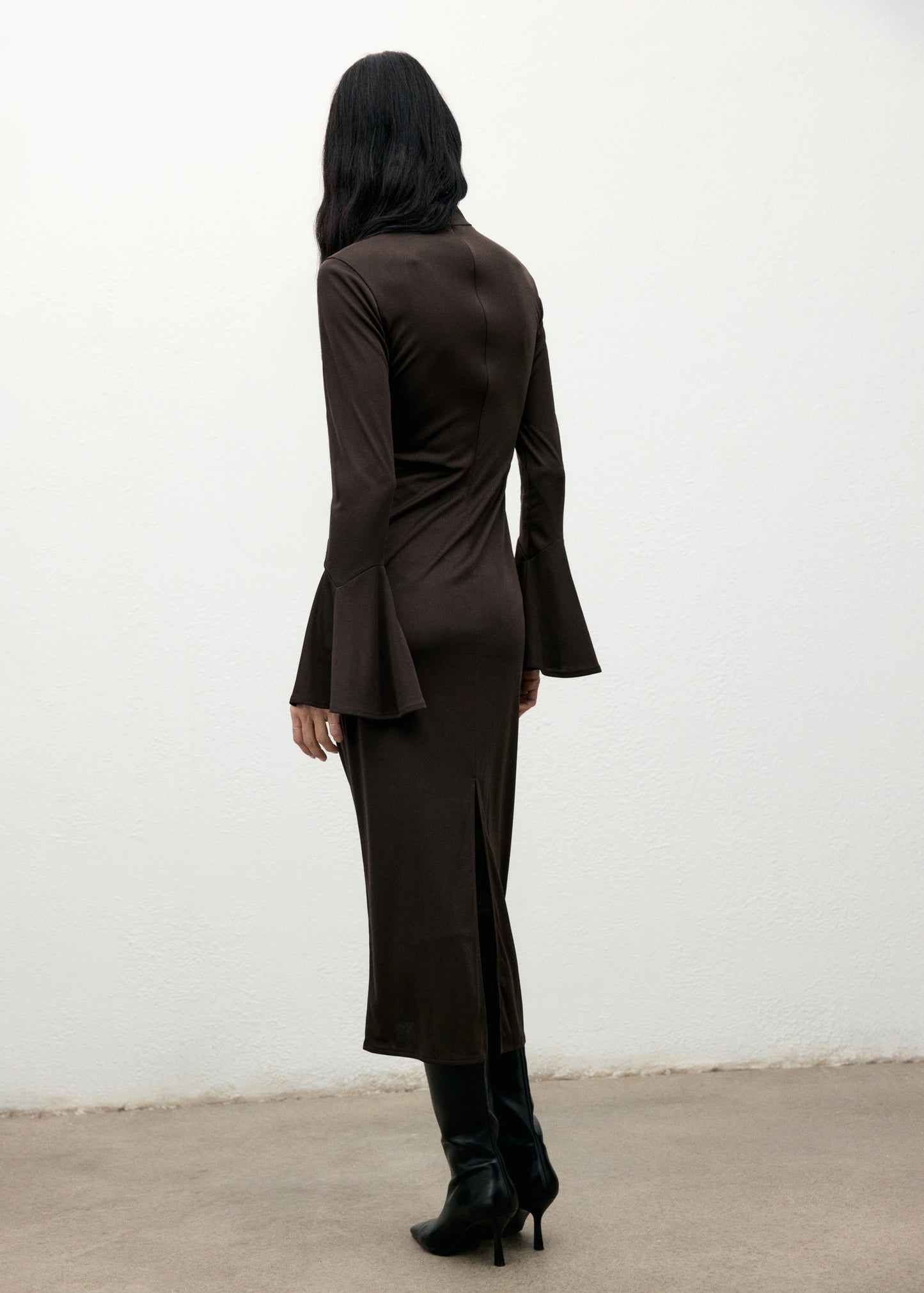 Fitted Dress With Bell Sleeves