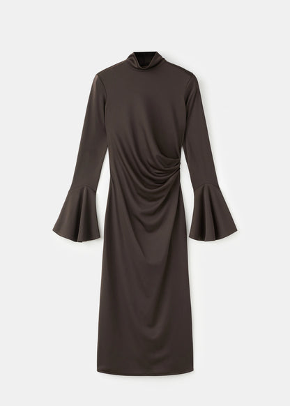 Fitted Dress With Bell Sleeves