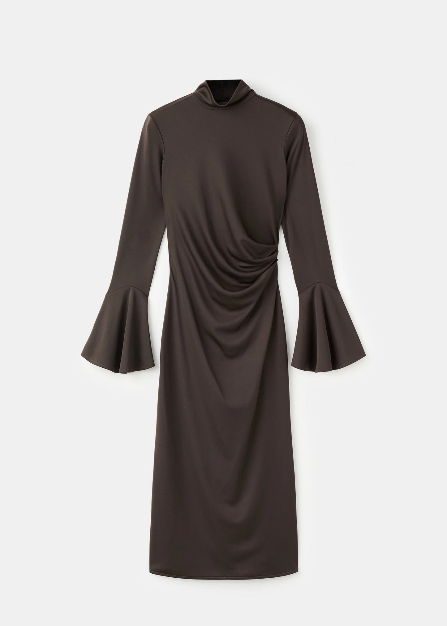 Fitted Dress With Bell Sleeves