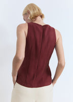 Fitted Halter Neck Blouse